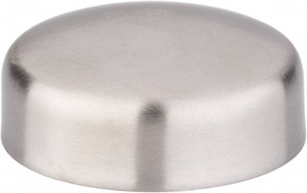 VNE - 2-1/2", Weld Style, Sanitary Stainless Steel Pipe End Cap - Butt Weld Connection, Grade 316L - Americas Industrial Supply