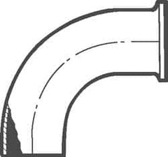 VNE - 6" Weld Style Sanitary Stainless Steel Pipe 90° Elbow - Exact Industrial Supply