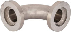 VNE - 1", E-Line Style, Sanitary Stainless Steel Pipe 90° Elbow - Female x Female Connection, Grade 304 - Americas Industrial Supply