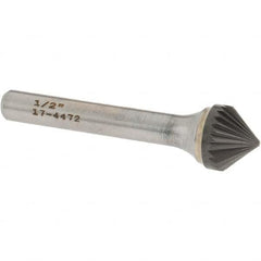 OSG - 1/2" Head Diam, 1/4" Shank Diam, 24 Flute 82° Solid Carbide Countersink - Americas Industrial Supply