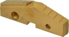 Allied Machine and Engineering - 3-7/16" Diam x 7/16" Thick, Seat Code 6, 144° Included Angle Spade Drill Insert - TiN Coated, High Speed Steel, Series GEN2 T-A - Americas Industrial Supply