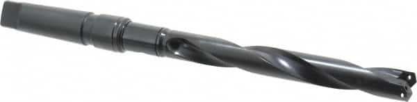 Allied Machine and Engineering - Series 2, 31/32 to 1-3/8" Diam, 4MT Taper Shank, Helical Flute Spade Drill - 7-3/8" Max Depth, 10-19/64" Body Length, 14-25/32" OAL, Standard Length, Through Coolant - Americas Industrial Supply