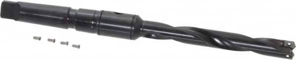 Allied Machine and Engineering - Series 1, 45/64 to 15/16" Diam, 3MT Taper Shank, Helical Flute Spade Drill - 4-3/4" Max Depth, 7-39/64" Body Length, 11-5/32" OAL, Intermediate Length, Through Coolant - Americas Industrial Supply
