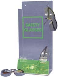 NMC - 20 Pair Stack Style Acrylic Safety Glasses Dispenser - 8 Inch Wide x 18 Inch High x 4 Inch Deep, Table and Wall Mount - Americas Industrial Supply