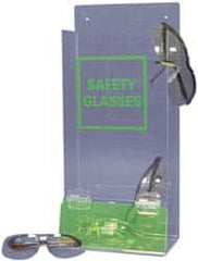 NMC - 20 Pair Stack Style Acrylic Safety Glasses Dispenser - 8 Inch Wide x 18 Inch High x 4 Inch Deep, Table and Wall Mount - Americas Industrial Supply