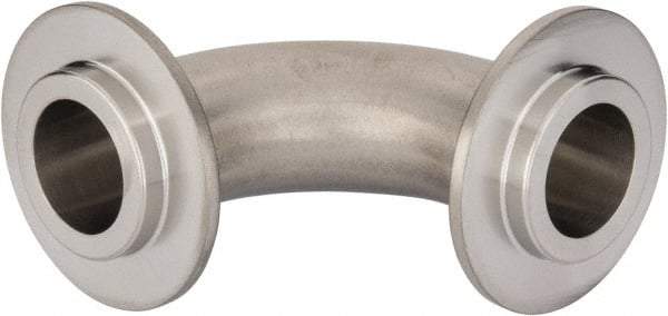 VNE - 1", E-Line Style, Sanitary Stainless Steel Pipe 90° Elbow - Male x Male Connection, Grade 304 - Americas Industrial Supply