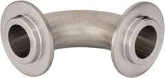 VNE - 1", E-Line Style, Sanitary Stainless Steel Pipe 90° Elbow - Male x Male Connection, Grade 304 - Americas Industrial Supply