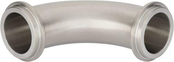 VNE - 1-1/2", E-Line Style, Sanitary Stainless Steel Pipe 90° Elbow - Male x Male Connection, Grade 304 - Americas Industrial Supply