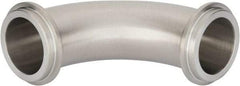 VNE - 1-1/2", E-Line Style, Sanitary Stainless Steel Pipe 90° Elbow - Male x Male Connection, Grade 304 - Americas Industrial Supply