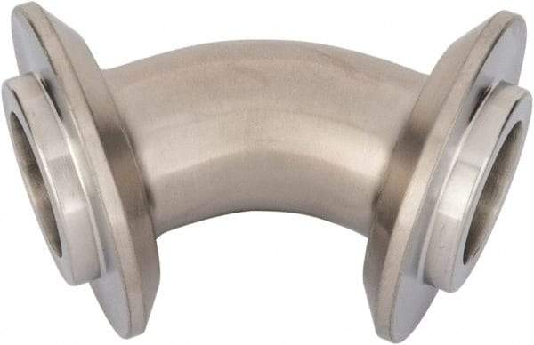 VNE - 1", E-Line Style, Sanitary Stainless Steel Pipe 45° Elbow - Male x Male Connection, Grade 304 - Americas Industrial Supply