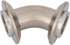 VNE - 1", E-Line Style, Sanitary Stainless Steel Pipe 45° Elbow - Male x Male Connection, Grade 304 - Americas Industrial Supply
