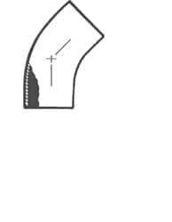 VNE - 2", Weld Style, Sanitary Stainless Steel Pipe 45° Elbow - Butt Weld x Butt Weld Connection, Grade 316L - Americas Industrial Supply