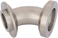 VNE - 1", E-Line Style, Sanitary Stainless Steel Pipe 45° Elbow - Male x Female Connection, Grade 304 - Americas Industrial Supply