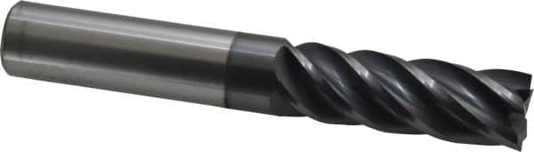 Accupro - 3/4", 2-1/4" LOC, 3/4" Shank Diam, 5" OAL, 5 Flute, Solid Carbide Square End Mill - Single End, AlTiN Finish, Spiral Flute, Variable° Helix, Centercutting, Right Hand Cut, Right Hand Flute - Americas Industrial Supply