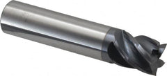 Accupro - 5/8", 3/4" LOC, 5/8" Shank Diam, 3" OAL, 5 Flute, Solid Carbide Square End Mill - Single End, AlTiN Finish, Spiral Flute, Variable° Helix, Centercutting, Right Hand Cut, Right Hand Flute - Americas Industrial Supply