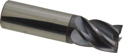 Accupro - 3/4", 1" LOC, 3/4" Shank Diam, 3" OAL, 5 Flute, Solid Carbide Square End Mill - Single End, AlTiN Finish, Spiral Flute, Variable° Helix, Centercutting, Right Hand Cut, Right Hand Flute - Americas Industrial Supply