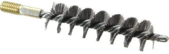 Value Collection - 1-1/4" Diam Helical Steel Tube Brush - 0.012" Filament Diam, 4-1/4" Brush Length, 7-1/2" OAL, 1/2-12 Male Shank - Americas Industrial Supply