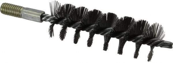 Value Collection - 1-1/2" Diam Helical Steel Tube Brush - 0.012" Filament Diam, 4-1/4" Brush Length, 7-1/2" OAL, 1/2-12 Male Shank - Americas Industrial Supply