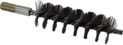 Value Collection - 1-1/2" Diam Helical Steel Tube Brush - 0.012" Filament Diam, 4-1/4" Brush Length, 7-1/2" OAL, 1/2-12 Male Shank - Americas Industrial Supply