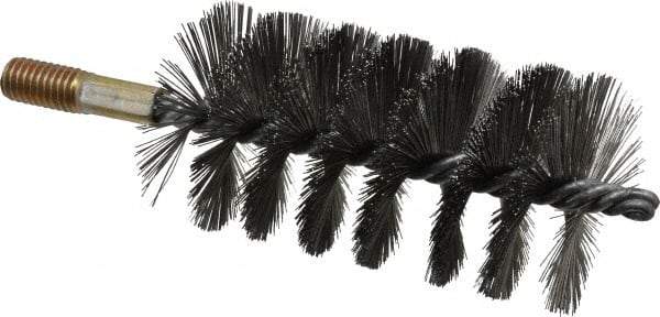 Value Collection - 2-1/4" Diam Helical Steel Tube Brush - Single Spiral, 0.012" Filament Diam, 4-1/4" Brush Length, 7-1/2" OAL, 1/2-12 Male Shank - Americas Industrial Supply