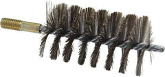 Value Collection - 2-1/2" Diam Helical Steel Tube Brush - 0.012" Filament Diam, 4-1/4" Brush Length, 7-1/2" OAL, 1/2-12 Male Shank - Americas Industrial Supply