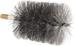 Value Collection - 3-1/2" Diam Helical Steel Tube Brush - Single Spiral, 0.016" Filament Diam, 4-1/4" Brush Length, 7-1/2" OAL, 1/2-12 Male Shank - Americas Industrial Supply