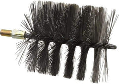 Value Collection - 5" Diam Helical Steel Tube Brush - 0.016" Filament Diam, 4-1/4" Brush Length, 7-1/2" OAL, 1/2-12 Male Shank - Americas Industrial Supply