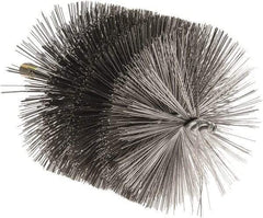 Value Collection - 5-1/2" Diam Helical Steel Tube Brush - 0.02" Filament Diam, 4-1/4" Brush Length, 7-1/2" OAL, 1/2-12 Male Shank - Americas Industrial Supply