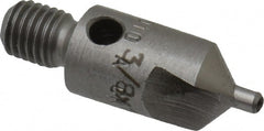 Made in USA - 1-1/8" OAL, 3/8" Head Diam, 2 Flute, 100° Incl Angle, Integral Pilot, Adjustable Stop Countersink - Americas Industrial Supply