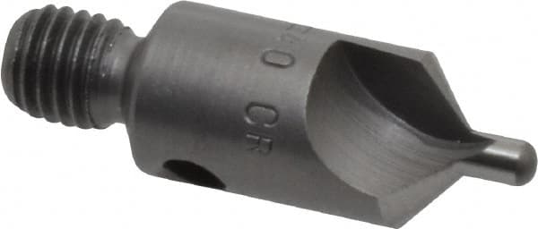 Made in USA - 1-1/8" OAL, 3/8" Head Diam, 2 Flute, 100° Incl Angle, Integral Pilot, Adjustable Stop Countersink - Americas Industrial Supply