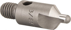 Made in USA - 1-1/8" OAL, 3/8" Head Diam, 2 Flute, 100° Incl Angle, Integral Pilot, Adjustable Stop Countersink - Americas Industrial Supply