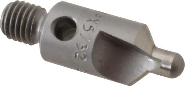 Made in USA - 2-1/2" OAL, 3/8" Head Diam, 2 Flute, 100° Incl Angle, Integral Pilot, Adjustable Stop Countersink - Americas Industrial Supply