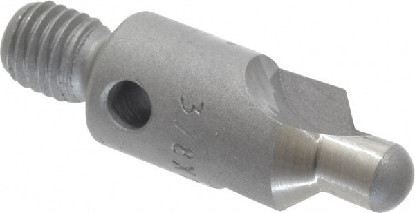 Made in USA - 2-1/2" OAL, 3/8" Head Diam, 2 Flute, 100° Incl Angle, Integral Pilot, Adjustable Stop Countersink - Americas Industrial Supply