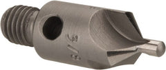 Made in USA - 1-1/8" OAL, 3/8" Head Diam, 3 Flute, 100° Incl Angle, Integral Pilot, Adjustable Stop Countersink - Americas Industrial Supply