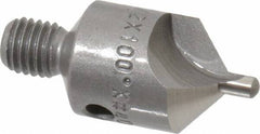 Made in USA - 1-1/8" OAL, 1/2" Head Diam, 2 Flute, 100° Incl Angle, Integral Pilot, Adjustable Stop Countersink - Americas Industrial Supply