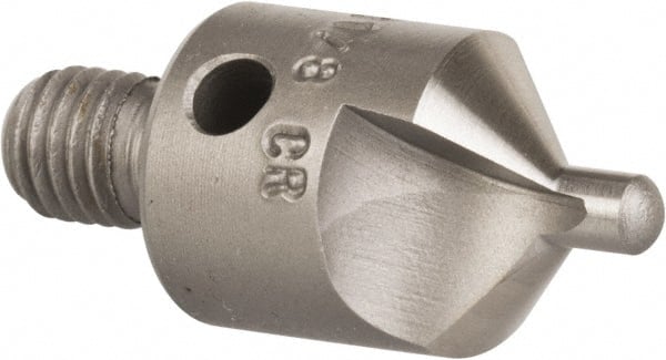 Made in USA - 1-1/8" OAL, 1/2" Head Diam, 2 Flute, 100° Incl Angle, Integral Pilot, Adjustable Stop Countersink - Americas Industrial Supply