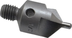 Made in USA - 1-1/8" OAL, 1/2" Head Diam, 3 Flute, 100° Incl Angle, Integral Pilot, Adjustable Stop Countersink - Americas Industrial Supply