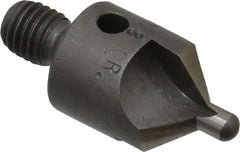 Made in USA - 2-1/2" OAL, 1/2" Head Diam, 3 Flute, 100° Incl Angle, Integral Pilot, Adjustable Stop Countersink - Americas Industrial Supply