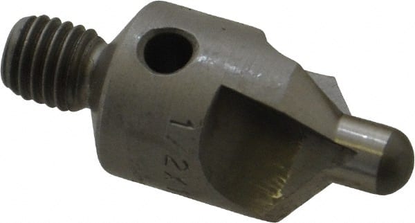 Made in USA - 2-1/2" OAL, 1/2" Head Diam, 3 Flute, 100° Incl Angle, Integral Pilot, Adjustable Stop Countersink - Americas Industrial Supply