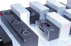 Mitee-Bite - 2-1/4" OAL x 1.23" Overall Width, Standard Grip Nose, Manual Edge Clamp - 0.98" High, 5/16" Socket Cap Screw Slot, 0.024" Travel - Americas Industrial Supply