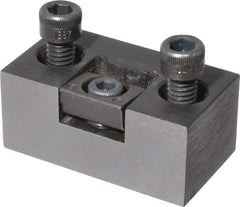 Mitee-Bite - 1/4-20 Screw Thread, 1.23" Wide Serrated Steel Compact Modular Style Screw Mount Toe Clamp - 3,600 Lb Holding Force, 14.5 Lb Ft Torque, 0.024" Throw - Americas Industrial Supply