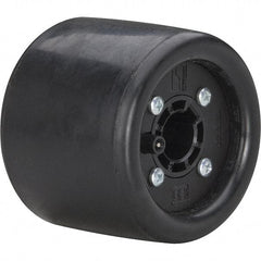 Dynabrade - 3-1/4" Wheel OD, 3" Wheel Width, 7,000 RPM, Aluminum, Pneumatic Wheel with Hub - 10-11/16" Long x 3" Wide, 5/8" Wheel Arbor Hole, For Use with 13204, 13505, 13515 & 13520 Dynastraight Air-Powered Abrasive Finishing Tools - Americas Industrial Supply