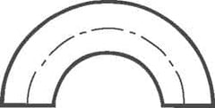VNE - 2", Unpolished Style, Sanitary Stainless Steel Pipe 180° U Bend - Butt Weld x Butt Weld Connection, Grade 304 - Americas Industrial Supply