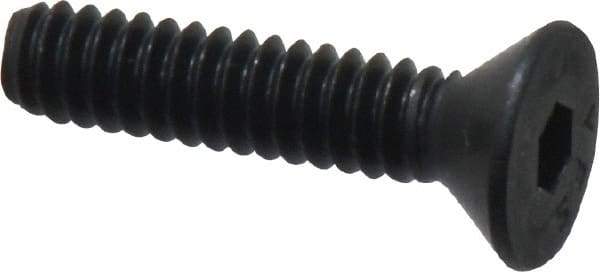 Value Collection - #10-24 UNC Hex Socket Drive, 82° Flat Screw - Alloy Steel, Black Oxide Finish, Fully Threaded, 7/8" OAL - Americas Industrial Supply
