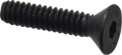 Value Collection - #10-24 UNC Hex Socket Drive, 82° Flat Screw - Alloy Steel, Black Oxide Finish, Fully Threaded, 7/8" OAL - Americas Industrial Supply