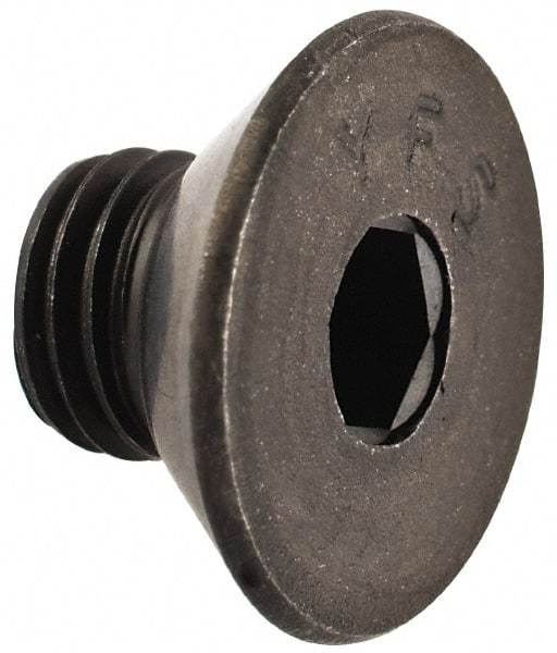 Value Collection - 5/16-24 UNF Hex Socket Drive, 82° Flat Screw - Alloy Steel, Black Oxide Finish, Fully Threaded, 3/8" OAL - Americas Industrial Supply