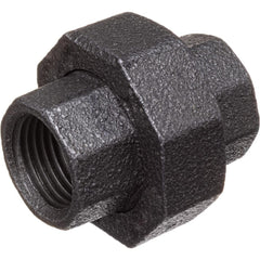 Black Pipe Fittings; Fitting Type: Union; Fitting Size: 4″; Material: Malleable Iron; Finish: Black; Fitting Shape: Straight; Thread Standard: NPT; Connection Type: Threaded; Lead Free: No; Standards: UL Listed; ASME B16.39; ASME B1.2.1