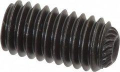 Value Collection - 3/8-16 UNC, 3/4" OAL, Knurled Cup Point Set Screw - Grade ASTM F912 Alloy Steel, 3/16" Key - Americas Industrial Supply