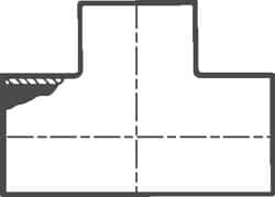 VNE - 3", Unpolished Style, Sanitary Stainless Steel Pipe Tee - Butt Weld x Butt Weld x Butt Weld Connection, Grade 304 - Americas Industrial Supply