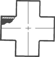 VNE - 2-1/2", Unpolished Style, Sanitary Stainless Steel Pipe Cross - All Butt Weld Connection, Grade 304 - Americas Industrial Supply